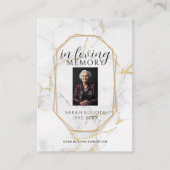 Carte De Visite Simple Funeral Memorial Prayer Photo Card (Devant)