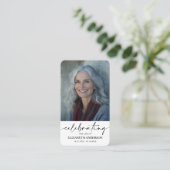 Carte De Visite Simple Funeral Memorial Prayer Photo Card (Debout devant)