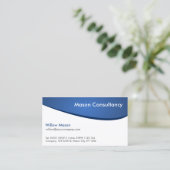 Carte de visite simple générique bleu et blanc (Debout devant)