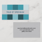 Carte De Visite Simple geometric blue and gray (Devant / Derrière)