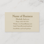 Carte De Visite Simple Gold Grunge Moderne Minimalisme Professionn (Dos)