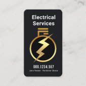 Carte De Visite Simple Gold Light Bulb Powers Up (Devant)