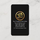 Carte De Visite Simple Gold Light Bulb Powers Up (Dos)