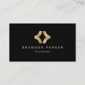 Carte De Visite Simple Gold Professional Logo Entrepreneur (Devant)