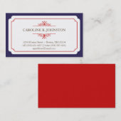 Carte De Visite Simple grâce solide marine cadre d'appel personnel (Devant / Derrière)