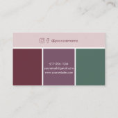 Carte De Visite Simple Graphisme Purple Vert Style d'entreprise (Dos)