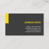 Carte De Visite Simple Gras Ambre Jaune Profil polyvalent (Dos)