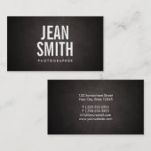 Carte de visite simple Gras Photographe de texte (Devant / Derrière)