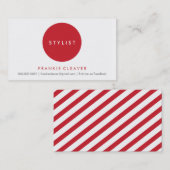 CARTE DE VISITE SIMPLE :: gras tache rouge (Devant / Derrière)