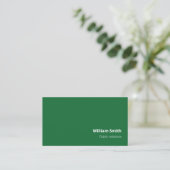 Carte De Visite Simple Green Clean Classic (Debout devant)