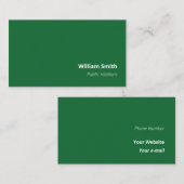 Carte De Visite Simple Green Clean Classic (Devant / Derrière)