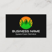Carte De Visite Simple Green Lawn Care Logo Business Card (Devant)