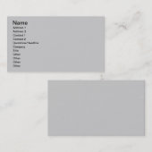 Carte de visite - simple gris (Devant / Derrière)