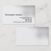Carte de visite simple gris blanc (Devant / Derrière)