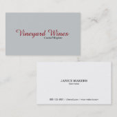 Carte De Visite Simple (gris cendré) (Devant / Derrière)