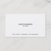 Carte De Visite Simple (gris cendré) (Dos)