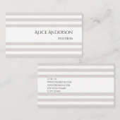 Carte De Visite Simple Gris clair Pastel Gris Gris Gris Gris Gris  (Devant / Derrière)