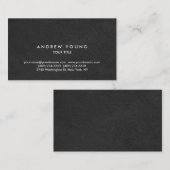 Carte De Visite Simple Gris clair Professionnel unique (Devant / Derrière)