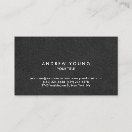 Carte De Visite Simple Gris clair Professionnel unique (Devant)