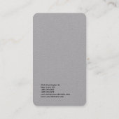 Carte De Visite Simple Gris de qualité supérieure tendance minimal (Dos)