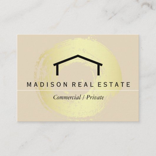 Carte De Visite Simple (gris) / Logo de la maison (Devant)