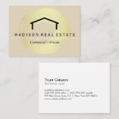 Carte De Visite Simple (gris) / Logo de la maison (Devant / Derrière)