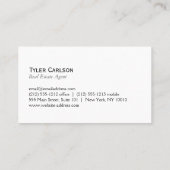 Carte De Visite Simple (gris) / Logo de la maison II (Dos)