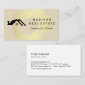 Carte De Visite Simple (gris) / Logo de la maison II (Devant / Derrière)