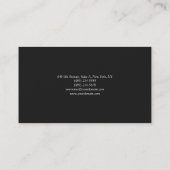 Carte De Visite Simple Gris Moderne Original Perle Premium (Dos)