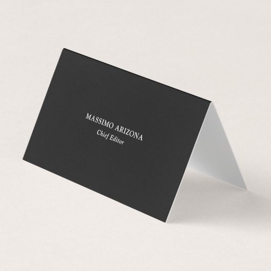 Carte De Visite Simple Gris Moderne Original Perle Premium (Devant)