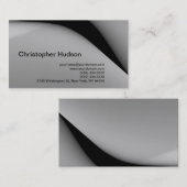 Carte de visite simple gris noir (Devant / Derrière)