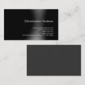 Carte de visite simple gris noir (Devant / Derrière)