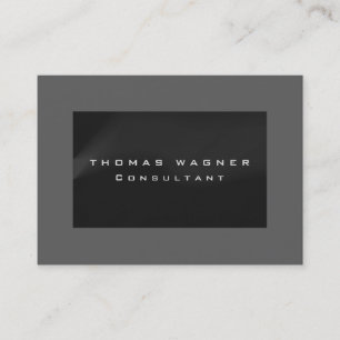 Carte De Visite Simple Gris Noir Minimaliste Tendance