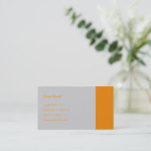 Carte De Visite Simple | Gris Orange (Debout devant)