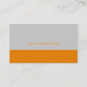 Carte De Visite Simple | Gris Orange (Dos)