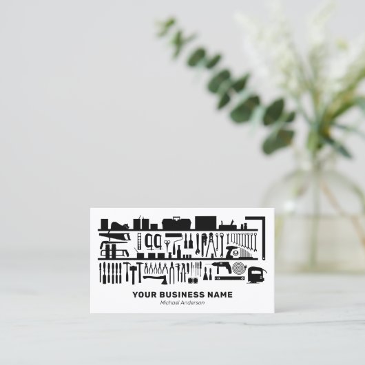 Carte De Visite Simple Handyman (Debout devant)