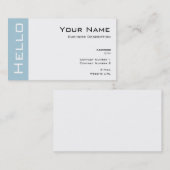 Carte de visite simple Hello (Devant / Derrière)