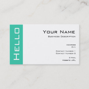 Carte de visite simple Hello