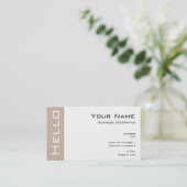 Carte de visite simple Hello (Debout devant)