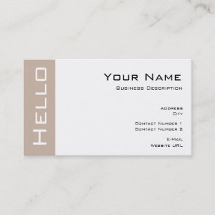 Carte de visite simple Hello