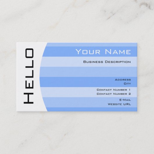 Carte de visite Simple Hello (Devant)