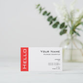 Carte de visite simple Hello (Debout devant)