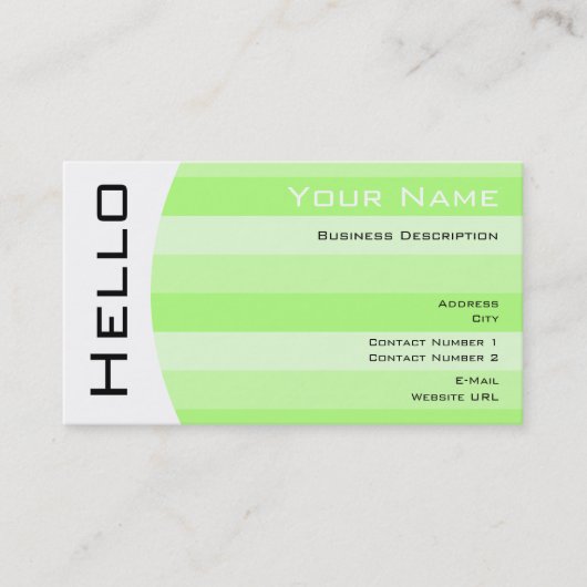 Carte de visite Simple Hello (Devant)