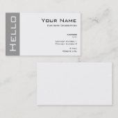 Carte de visite simple Hello (Devant / Derrière)