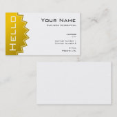 Carte de visite simple Hello (Devant / Derrière)