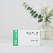 Carte de visite simple Hello (Debout devant)