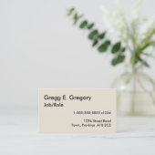 Carte De Visite Simple, Humble et Mini (Debout devant)