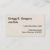 Carte De Visite Simple, Humble et Mini (Devant)