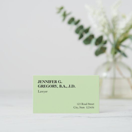 Carte de visite simple, humble et minimal (Debout devant)