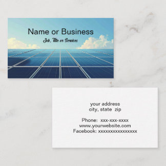 Carte De Visite Simple image of a solar panel